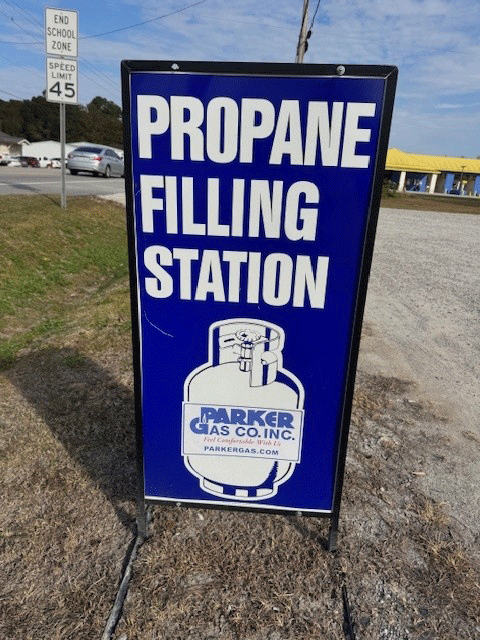 propane sign